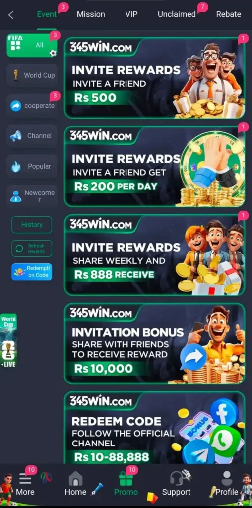345Win-Game-rewards