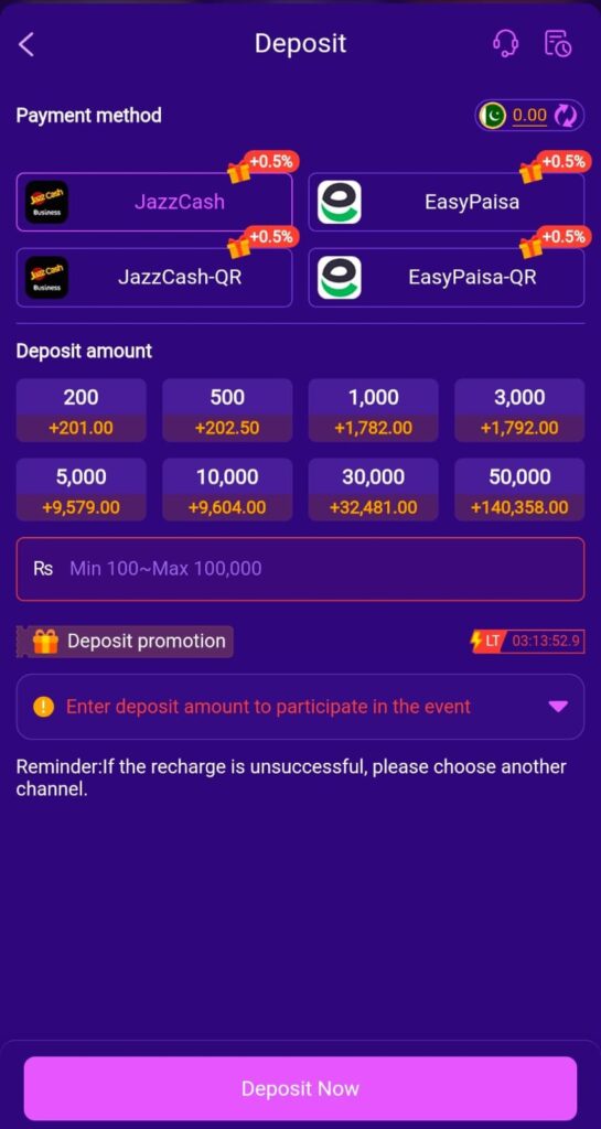 xc777 game deposit